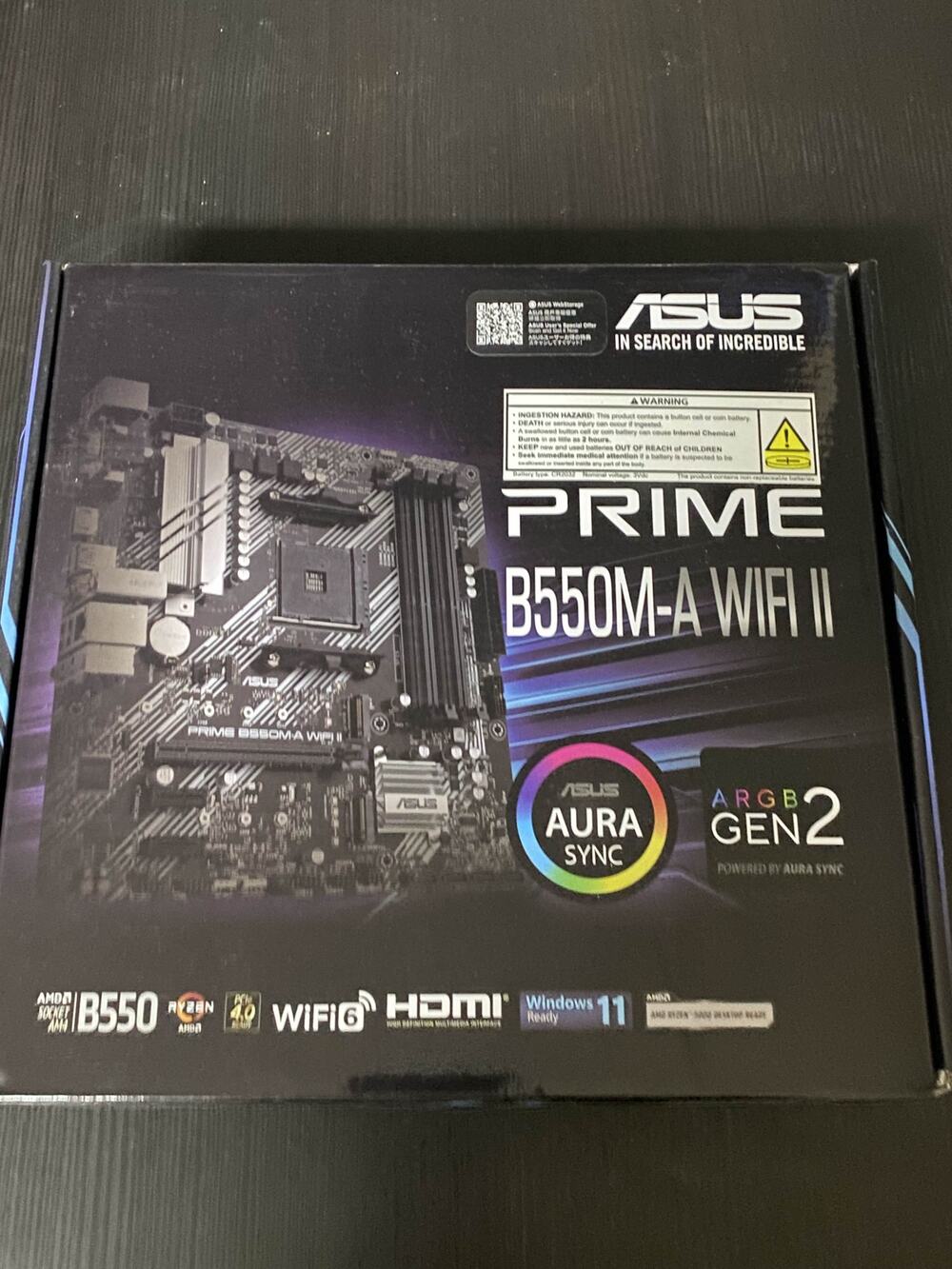 ASUS Prime B550M-A WiFi II AMD Micro ATX Motherboard (Sealed)